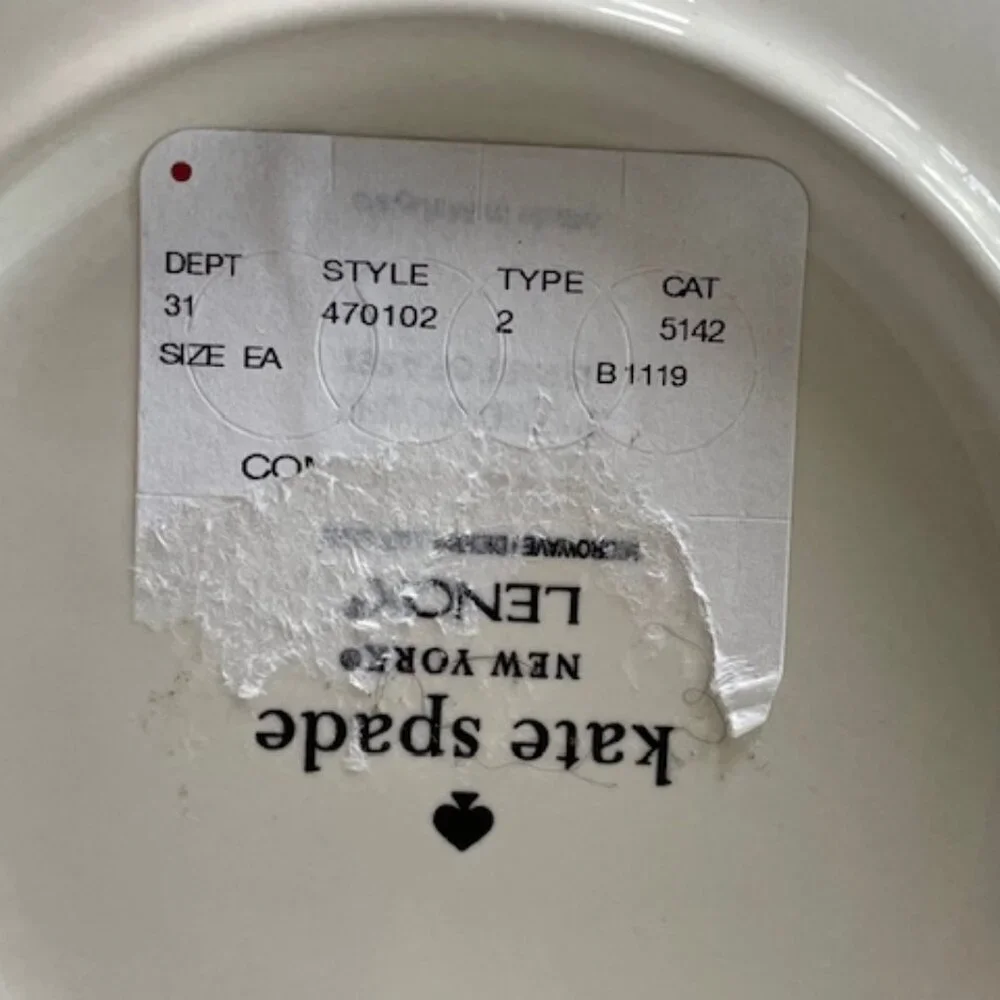 KATE SPADE Lenox All in Good Taste Deco Dot Gold Salad Plate 6